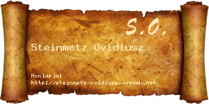 Steinmetz Ovidiusz névjegykártya